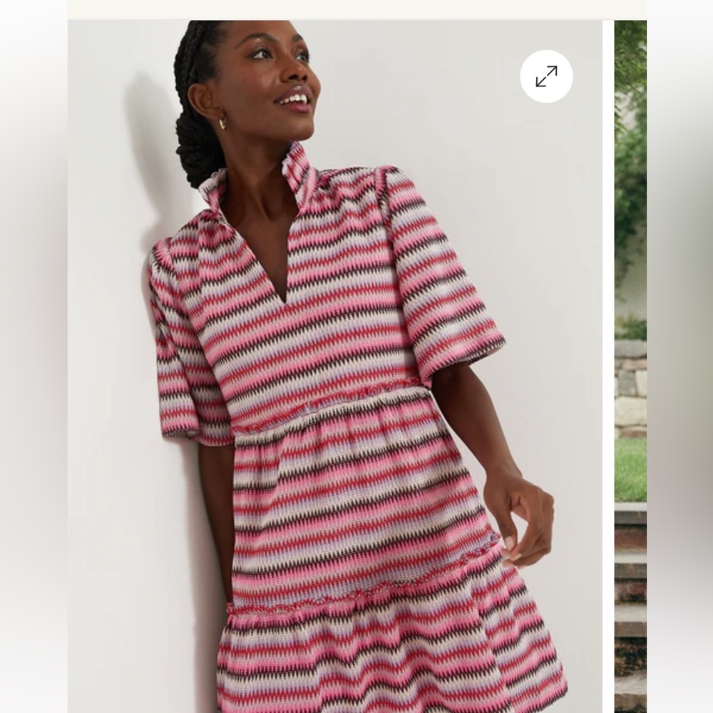 Tuckernuck The Crawford zigzag Knit Vibrant Pink and Purple Dress